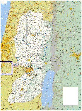 mapa de Cisjordania