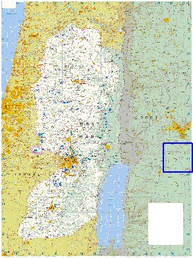 mapa de Cisjordania