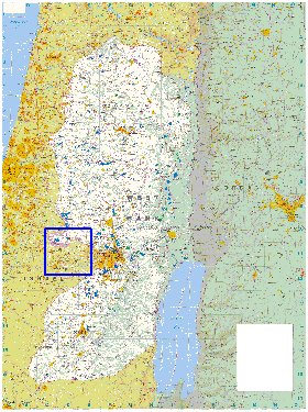 mapa de Cisjordania