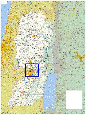 mapa de Cisjordania