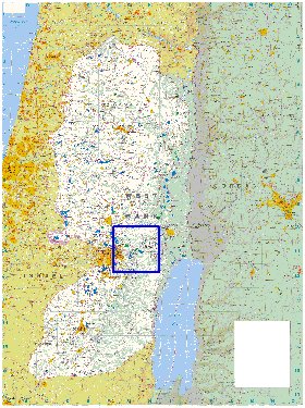 mapa de Cisjordania