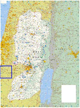 mapa de Cisjordania