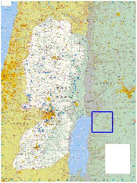 mapa de Cisjordania