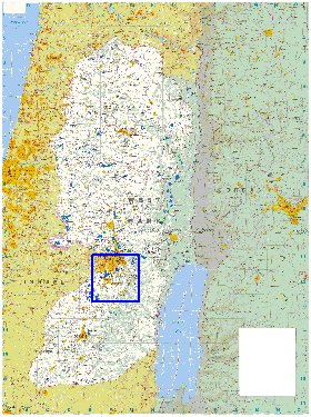 mapa de Cisjordania