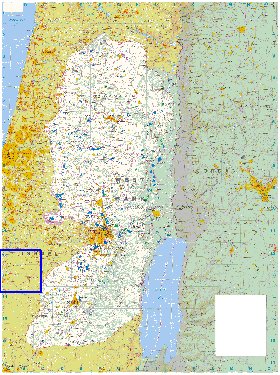 mapa de Cisjordania