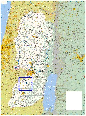 mapa de Cisjordania