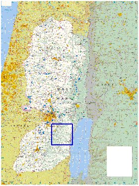 mapa de Cisjordania