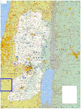 mapa de Cisjordania