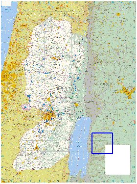 mapa de Cisjordania