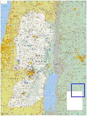 mapa de Cisjordania