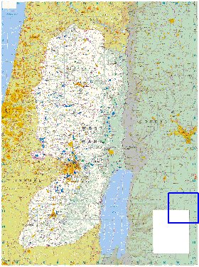 mapa de Cisjordania