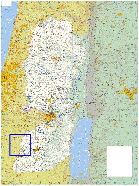 mapa de Cisjordania