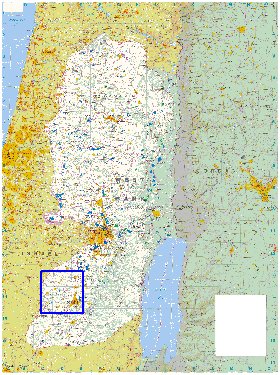 mapa de Cisjordania