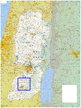 mapa de Cisjordania