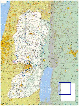 mapa de Cisjordania