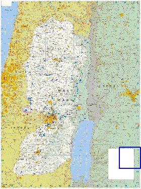 mapa de Cisjordania