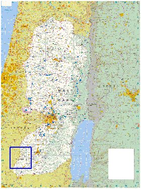 mapa de Cisjordania