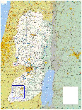 mapa de Cisjordania