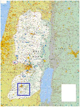 mapa de Cisjordania