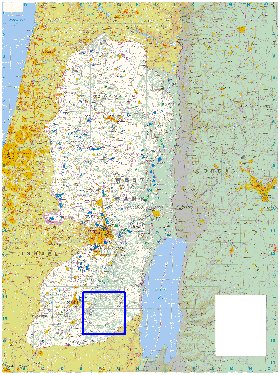 mapa de Cisjordania