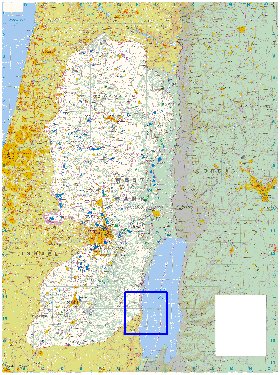 mapa de Cisjordania