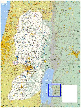 mapa de Cisjordania