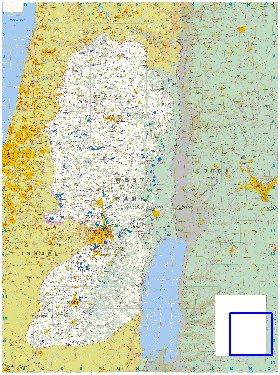 mapa de Cisjordania