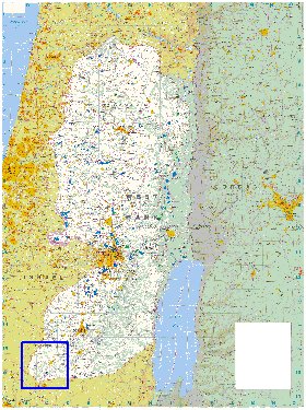 mapa de Cisjordania