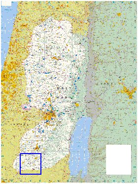 mapa de Cisjordania