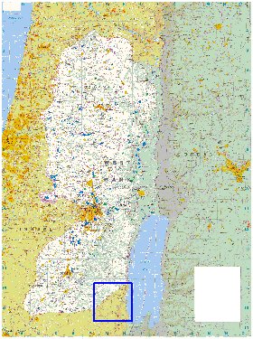 mapa de Cisjordania