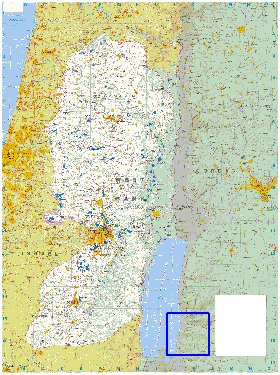 mapa de Cisjordania