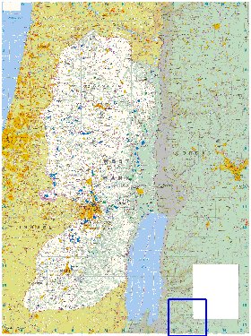 mapa de Cisjordania