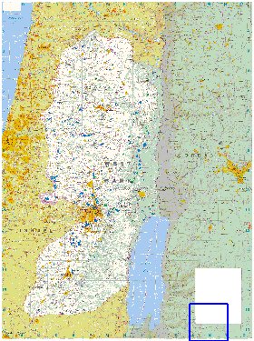 mapa de Cisjordania