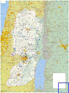 mapa de Cisjordania