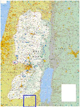 mapa de Cisjordania