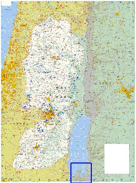 mapa de Cisjordania