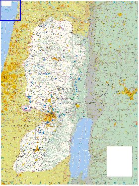 mapa de Cisjordania