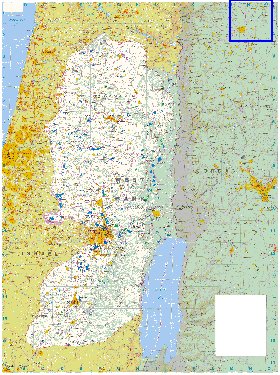 mapa de Cisjordania