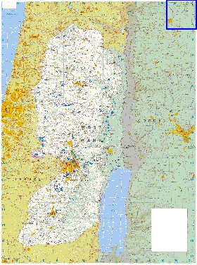 mapa de Cisjordania