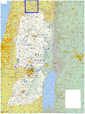 mapa de Cisjordania