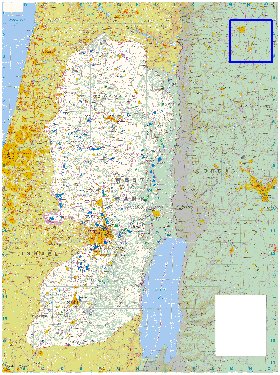 mapa de Cisjordania