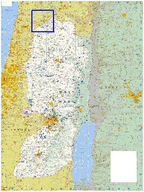 mapa de Cisjordania