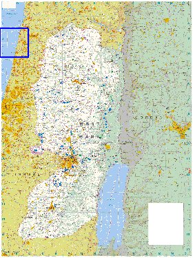 mapa de Cisjordania