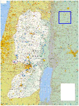 mapa de Cisjordania