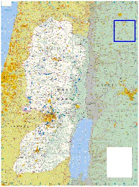 mapa de Cisjordania