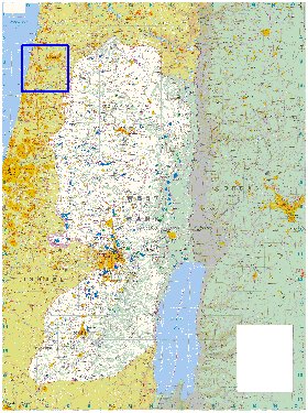 mapa de Cisjordania