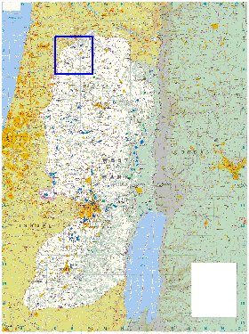 mapa de Cisjordania