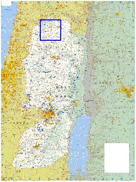 mapa de Cisjordania