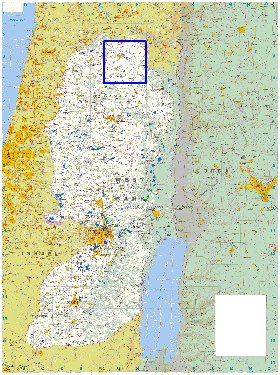 mapa de Cisjordania