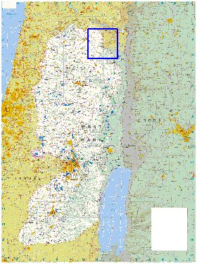 mapa de Cisjordania